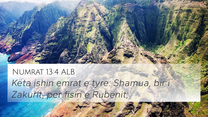 Numrat 13:4 ALB Bible Verse Image