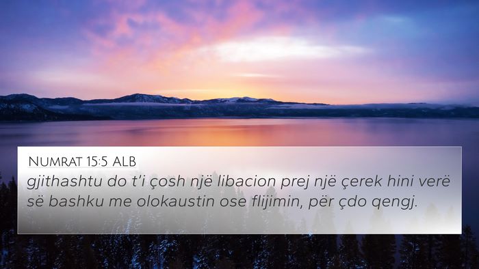 Numrat 15:5 ALB Bible Verse Image