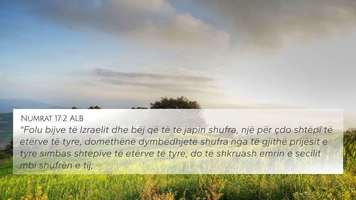 Numrat 17:2 ALB Bible Verse Image
