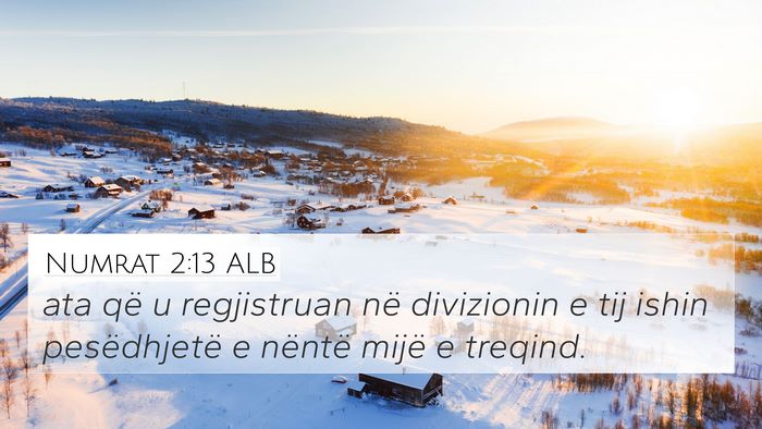 Numrat 2:13 ALB Bible Verse Image