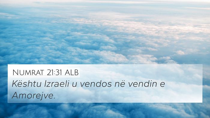 Numrat 21:31 ALB Bible Verse Image