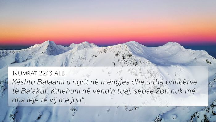 Numrat 22:13 ALB Bible Verse Image