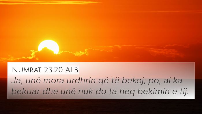 Numrat 23:20 ALB Bible Verse Image