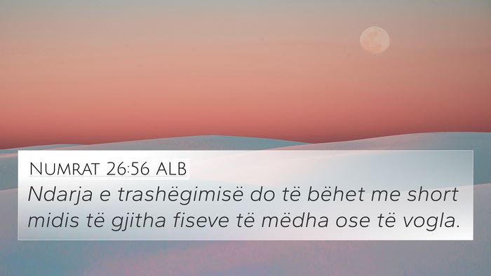Numrat 26:56 ALB Bible Verse Image