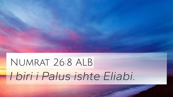 Numrat 26:8 ALB 4K Wallpaper - I biri i Palus ishte - 4K Wallpaper Bible Verse