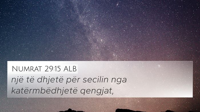 Numrat 29:15 ALB 4K Wallpaper - një të dhjetë për secilin nga - 4K Wallpaper Bible Verse
