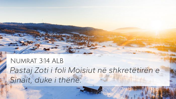 Numrat 3:14 ALB 4K Wallpaper - Pastaj Zoti i foli Moisiut në shkretëtirën e - 4K Wallpaper Bible Verse