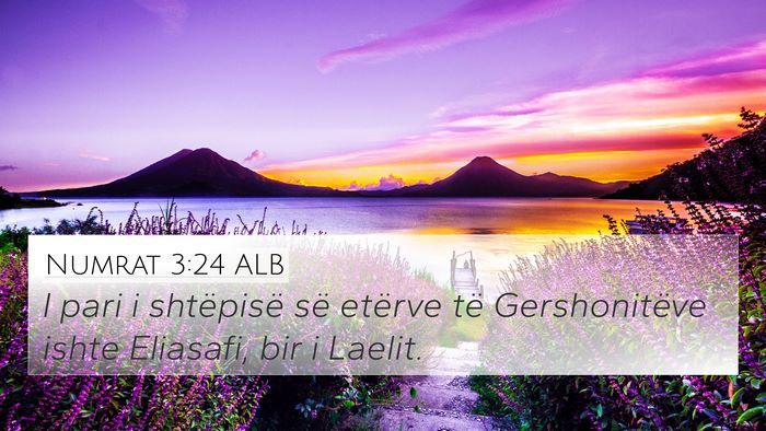 Numrat 3:24 ALB Bible Verse Image