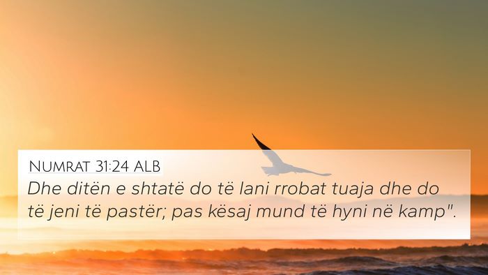 Numrat 31:24 ALB Bible Verse Image