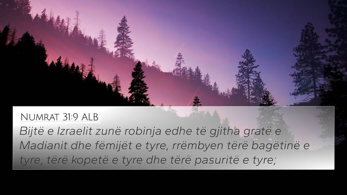 Numrat 31:9 ALB Bible Verse Image