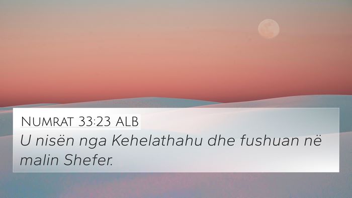Numrat 33:23 ALB 4K Wallpaper - U nisën nga Kehelathahu dhe fushuan në malin - 4K Wallpaper Bible Verse