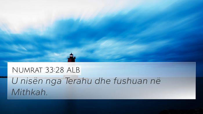 Numrat 33:28 ALB 4K Wallpaper - U nisën nga Terahu dhe fushuan në - 4K Wallpaper Bible Verse