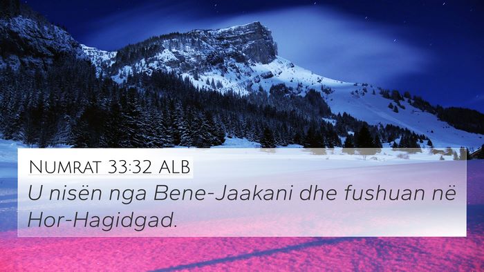 Numrat 33:32 ALB Bible Verse Image