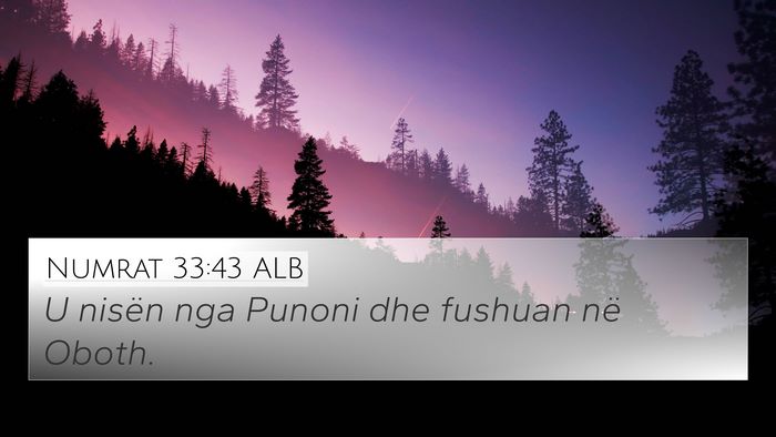 Numrat 33:43 ALB Bible Verse Image