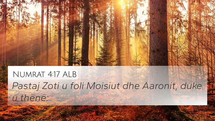 Numrat 4:17 ALB 4K Wallpaper - Pastaj Zoti u foli Moisiut dhe Aaronit, duke u - 4K Wallpaper Bible Verse