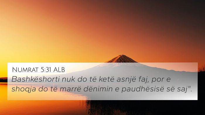 Numrat 5:31 ALB Bible Verse Image