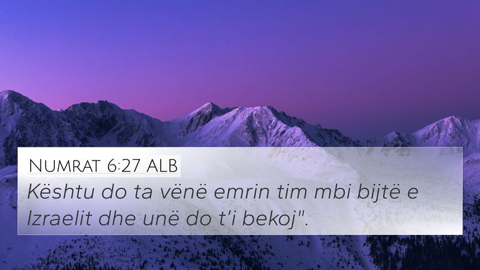 Numrat 6:27 ALB Bible Verse Image