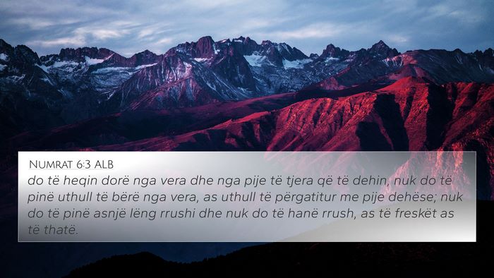 Numrat 6:3 ALB Bible Verse Image