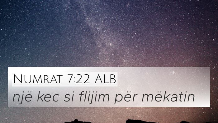 Numrat 7:22 ALB Bible Verse Image