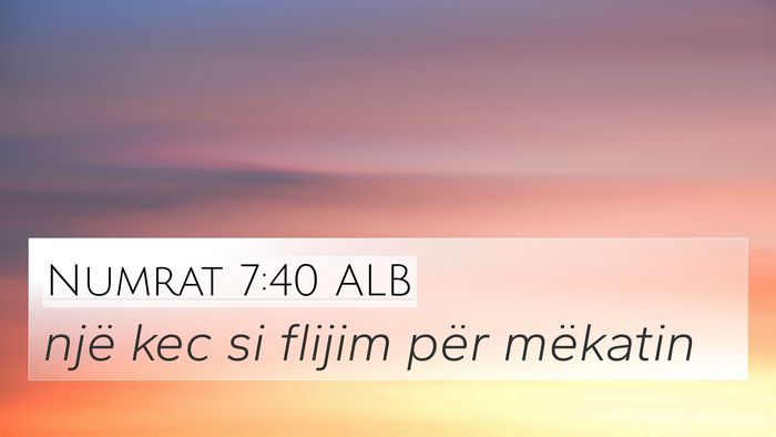 Numrat 7:40 ALB 4K Wallpaper - një kec si flijim për - 4K Wallpaper Bible Verse