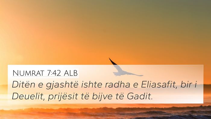 Numrat 7:42 ALB Bible Verse Image