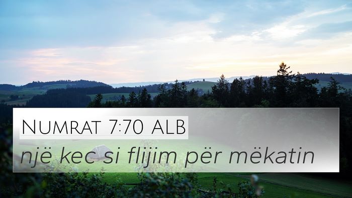 Numrat 7:70 ALB 4K Wallpaper - një kec si flijim për - 4K Wallpaper Bible Verse