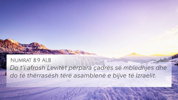 Numrat 8:9 ALB Bible Verse Image