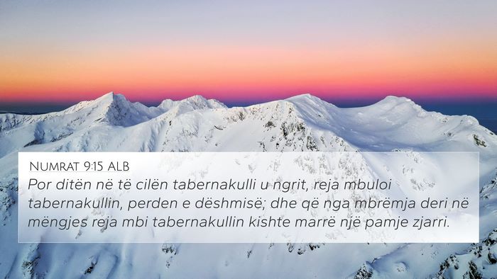 Numrat 9:15 ALB Bible Verse Image