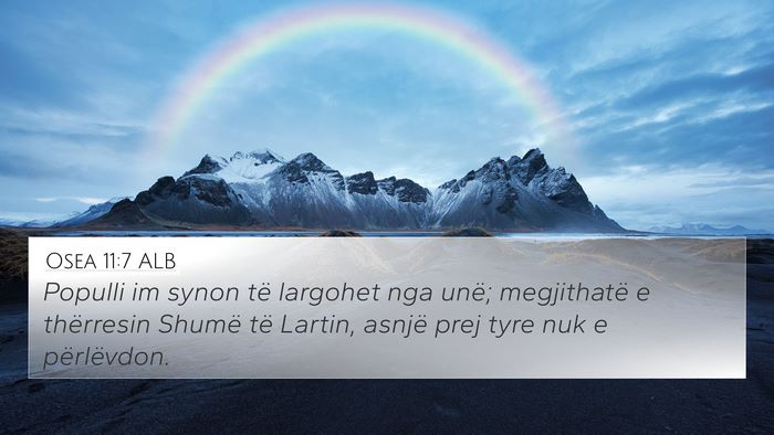 Osea 11:7 ALB Bible Verse Image