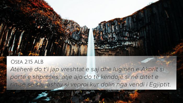 Osea 2:15 ALB Bible Verse Image