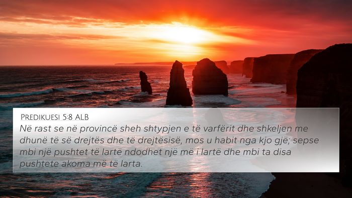 Predikuesi 5:8 ALB Bible Verse Image