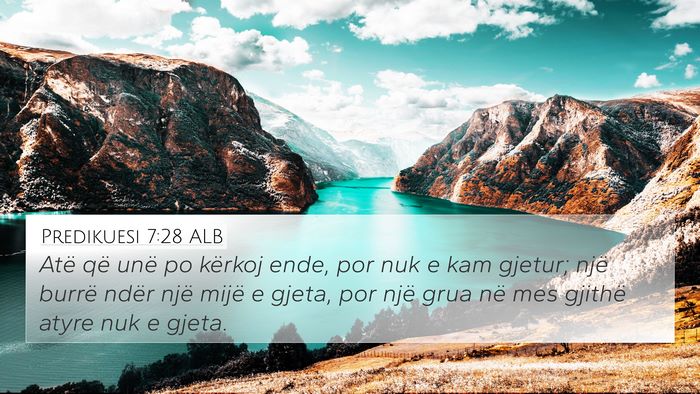 Predikuesi 7:28 ALB Bible Verse Image