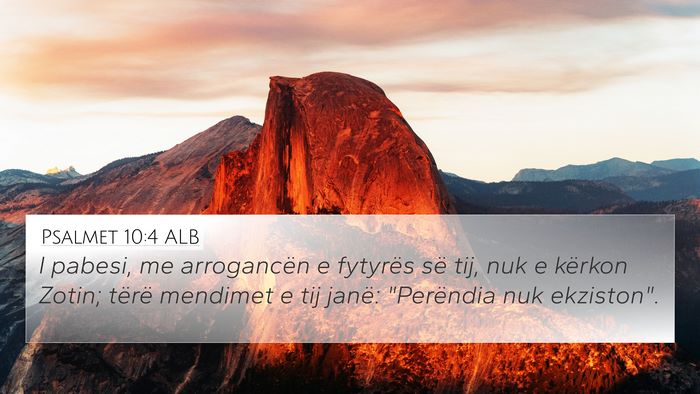 Psalmet 10:4 ALB Bible Verse Image