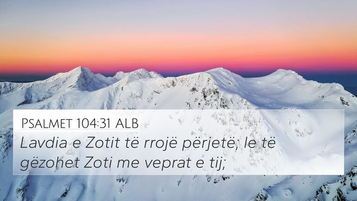 Psalmet 104:31 ALB Bible Verse Image