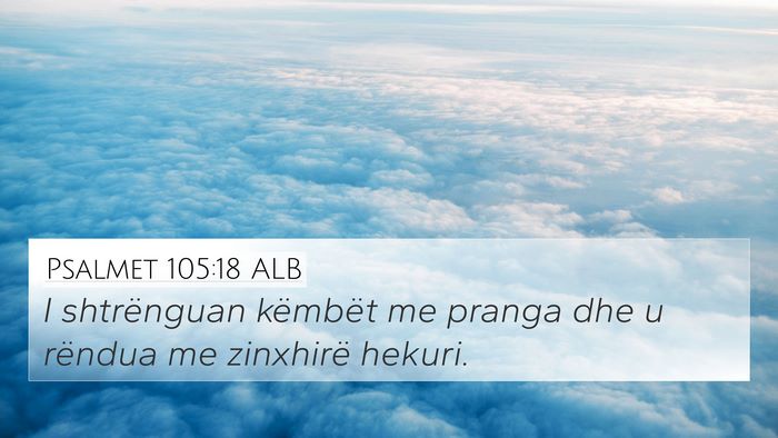 Psalmet 105:18 ALB Bible Verse Image