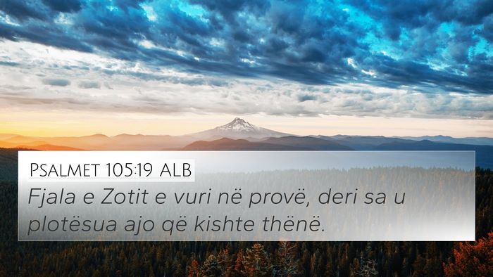 Psalmet 105:19 ALB Bible Verse Image