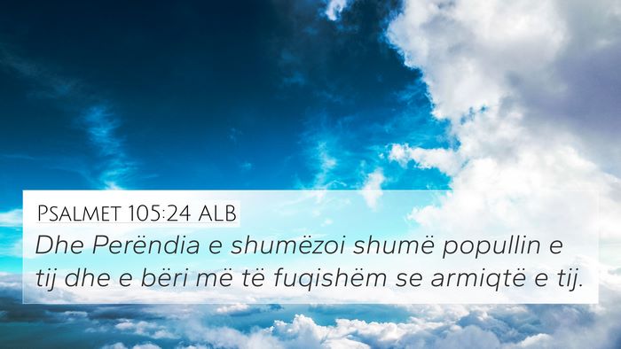 Psalmet 105:24 ALB Bible Verse Image