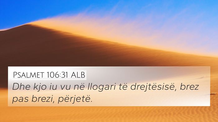 Psalmet 106:31 ALB Bible Verse Image