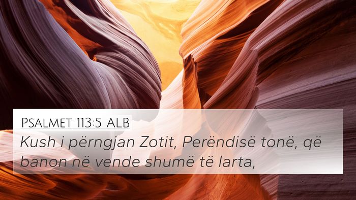 Psalmet 113:5 ALB Bible Verse Image