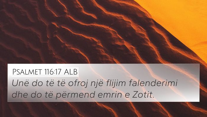 Psalmet 116:17 ALB Bible Verse Image