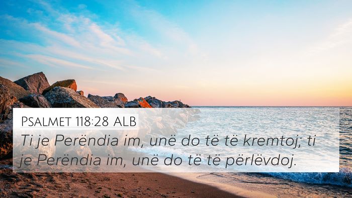 Psalmet 118:28 ALB Bible Verse Image