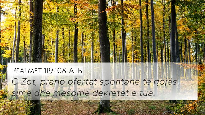 Psalmet 119:108 ALB Bible Verse Image
