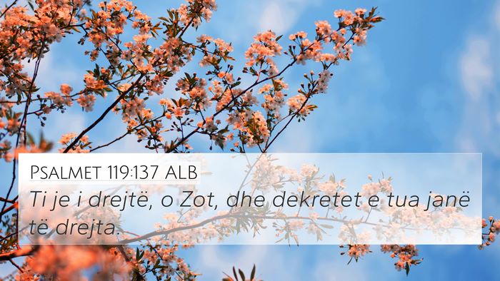 Psalmet 119:137 ALB Bible Verse Image