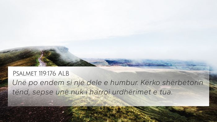 Psalmet 119:176 ALB Bible Verse Image