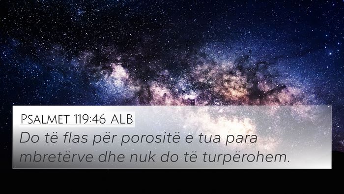 Psalmet 119:46 ALB Bible Verse Image