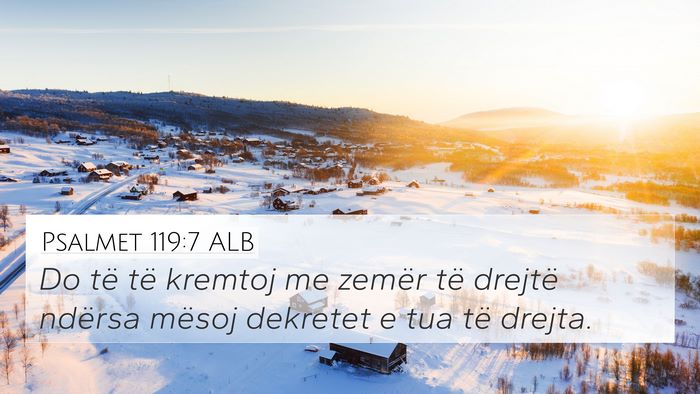 Psalmet 119:7 ALB Bible Verse Image