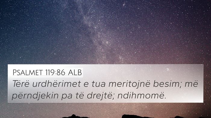 Psalmet 119:86 ALB Bible Verse Image
