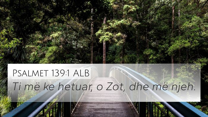 Psalmet 139:1 ALB 4K Wallpaper - Ti më ke hetuar, o Zot, dhe më - 4K Wallpaper Bible Verse