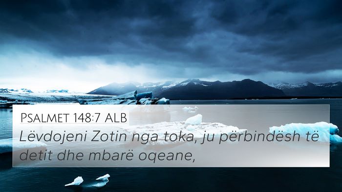 Psalmet 148:7 ALB Bible Verse Image