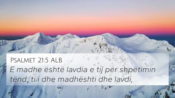 Psalmet 21:5 ALB Bible Verse Image